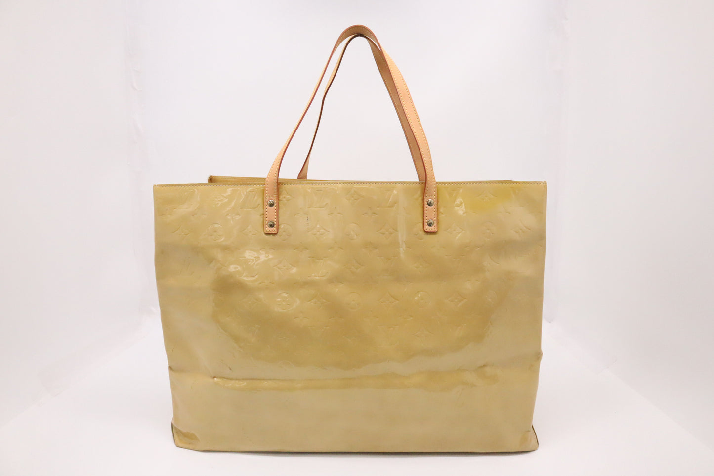 Louis Vuitton Reade GM in Yellow Beige Vernis Leather