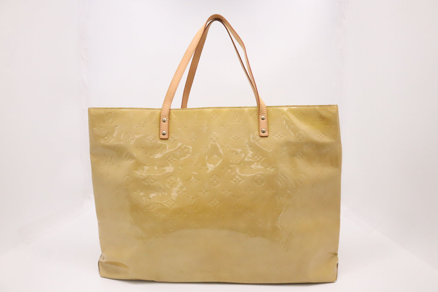 Louis Vuitton Reade GM in Yellow Beige Vernis Leather