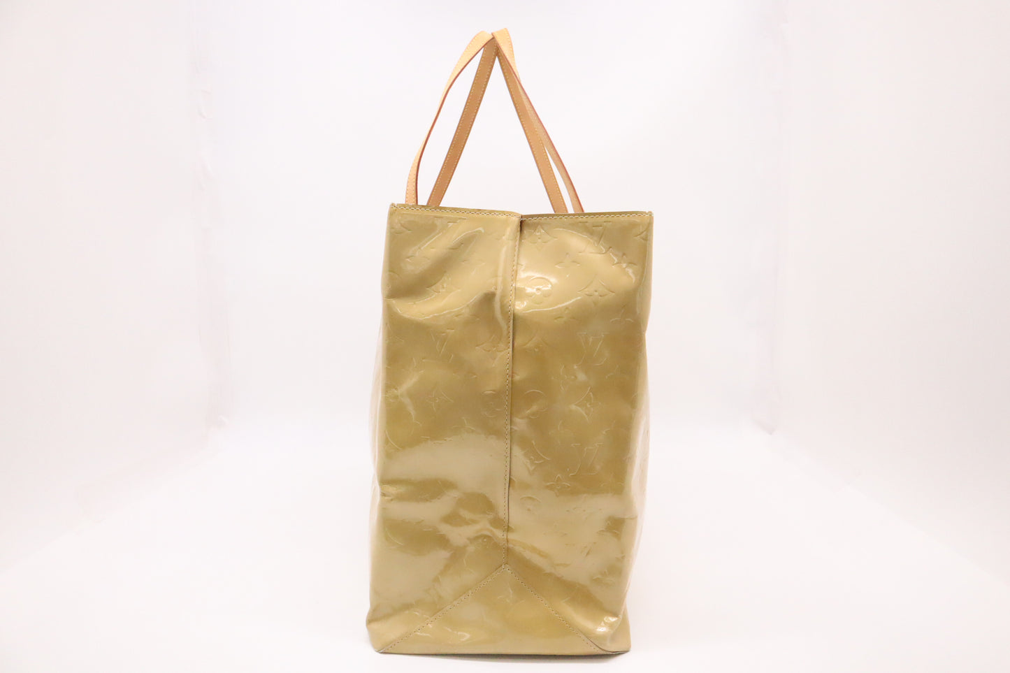 Louis Vuitton Reade GM in Yellow Beige Vernis Leather