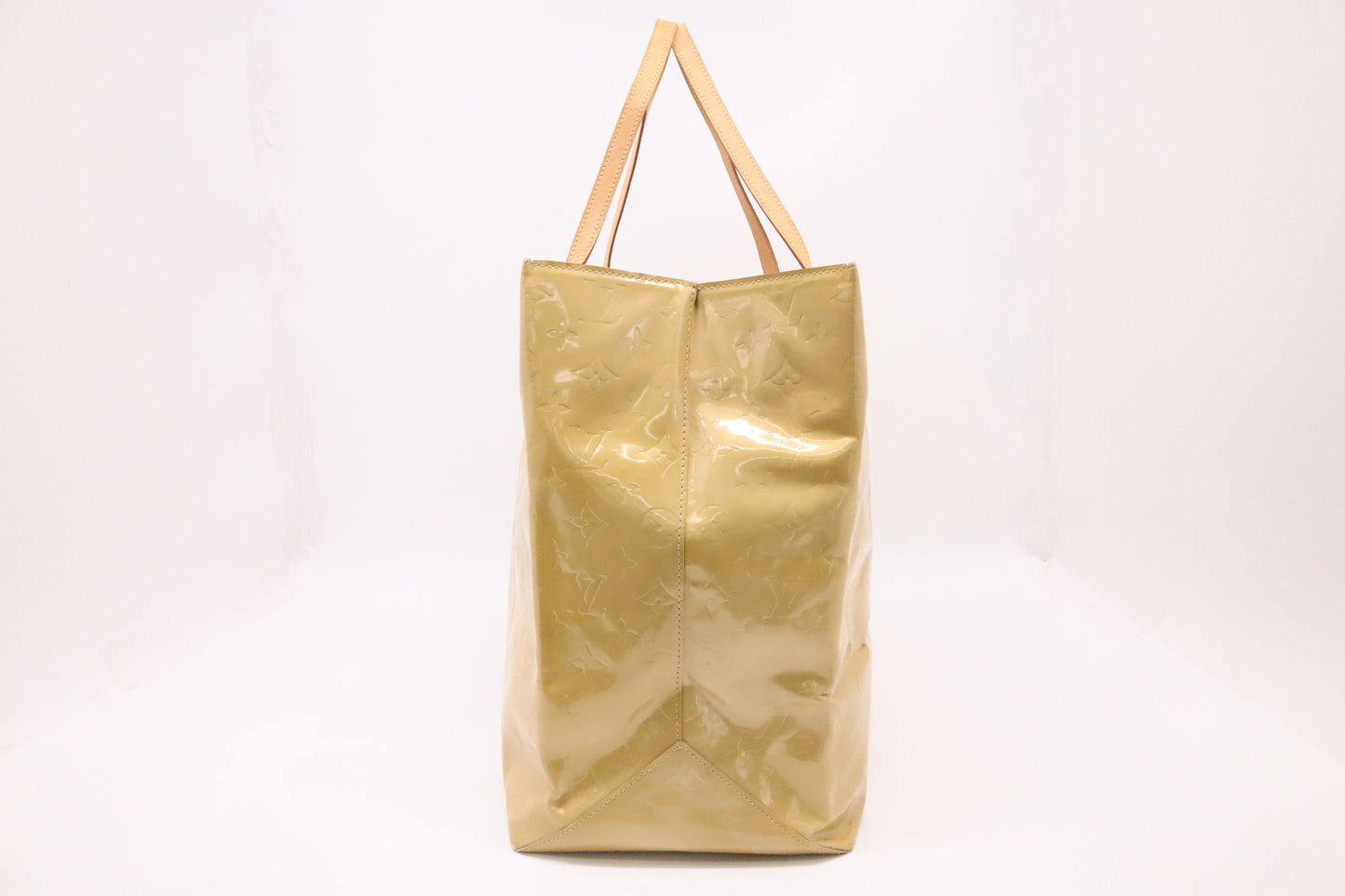 Louis Vuitton Reade GM in Yellow Beige Vernis Leather