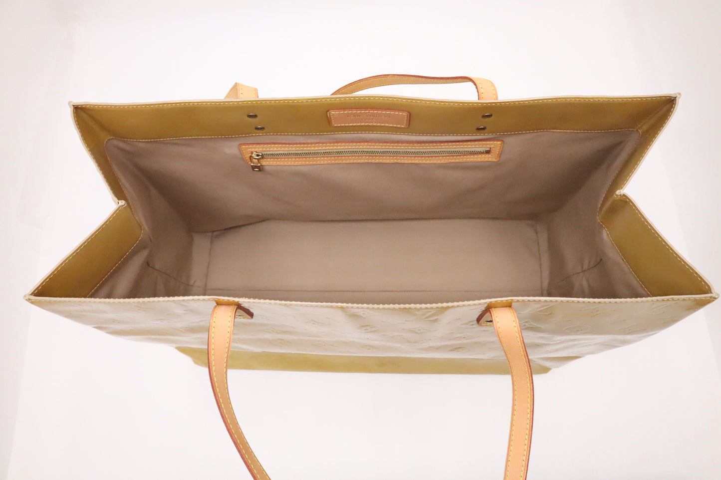 Louis Vuitton Reade GM in Yellow Beige Vernis Leather