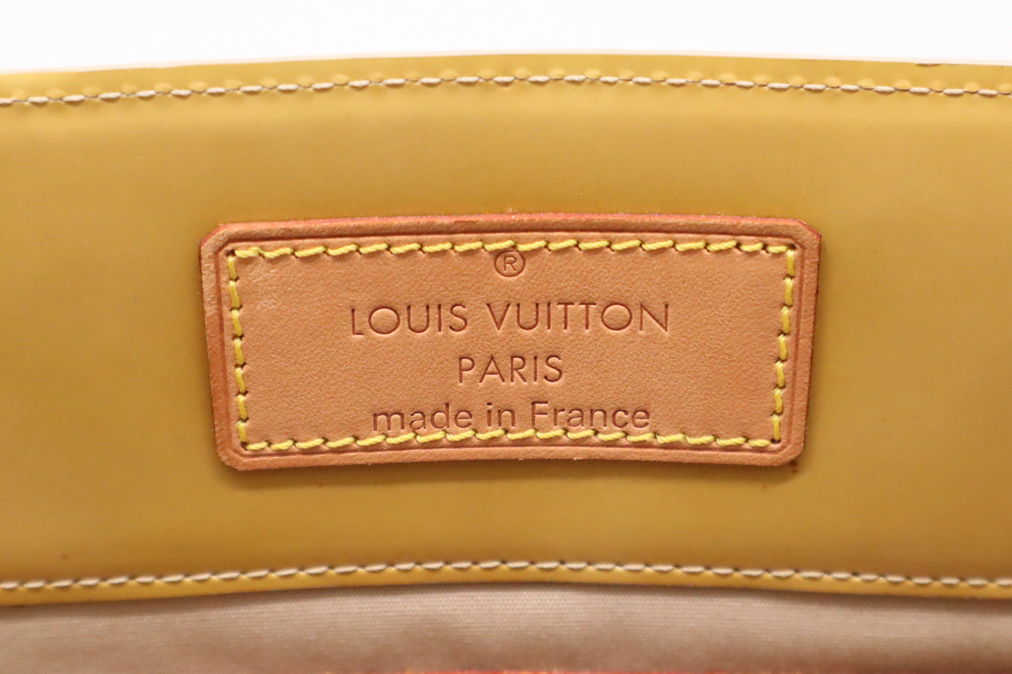 Louis Vuitton Reade GM in Yellow Beige Vernis Leather