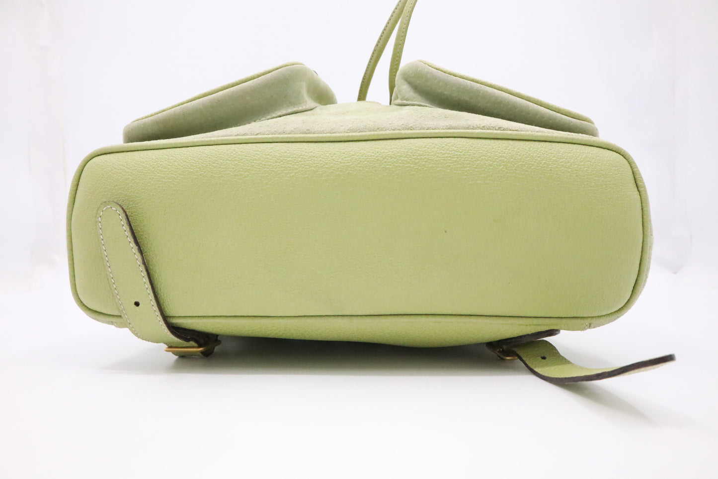 Gucci Bamboo Backpack in Pale Green Suede