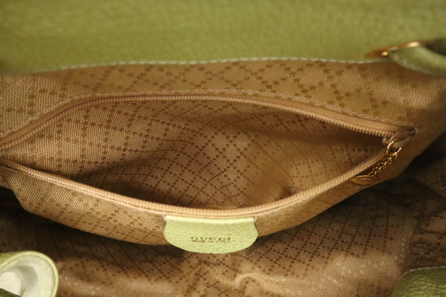 Gucci Bamboo Backpack in Pale Green Suede