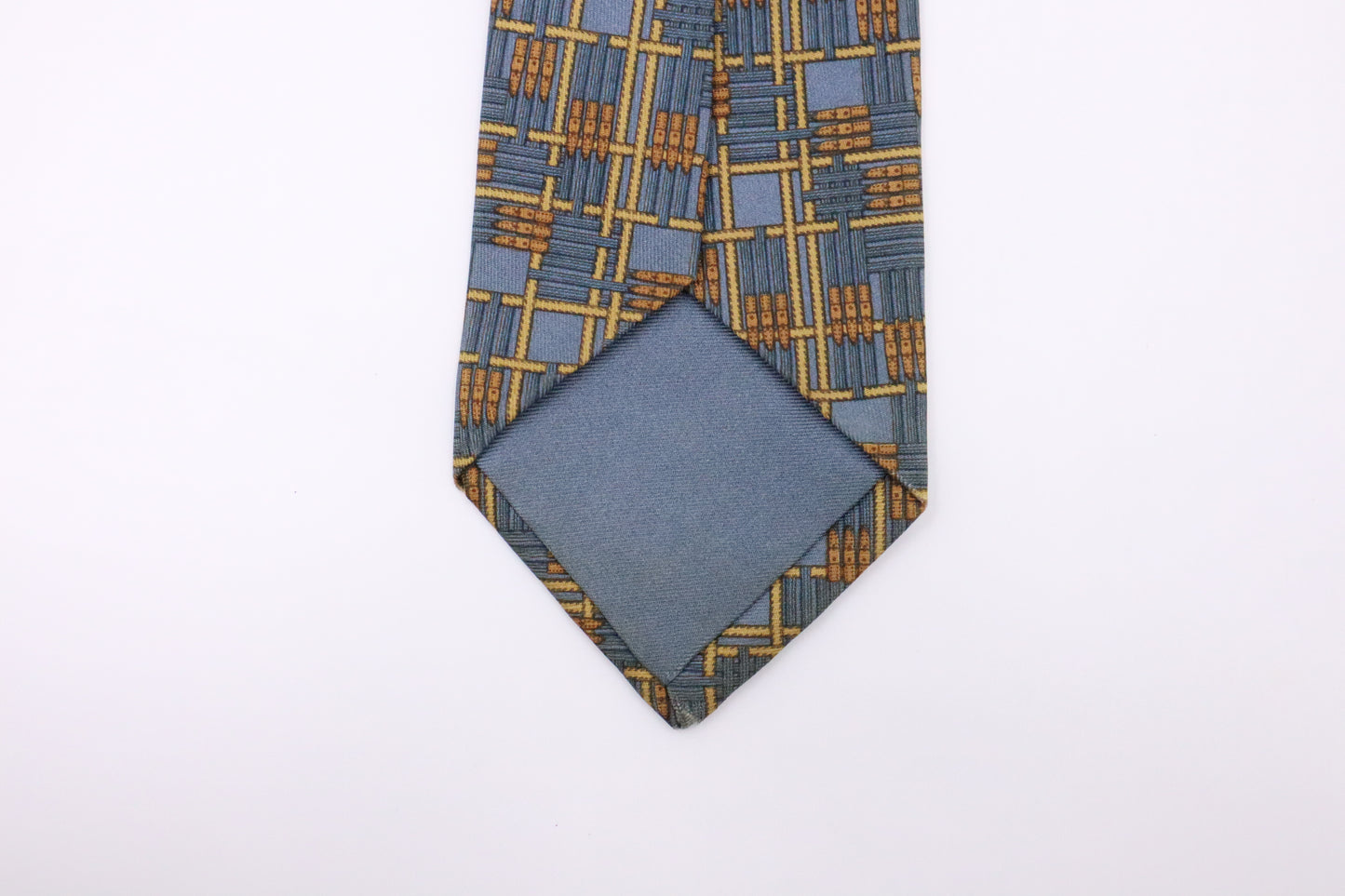 Hermes Tie in Blue and Yellow Silk