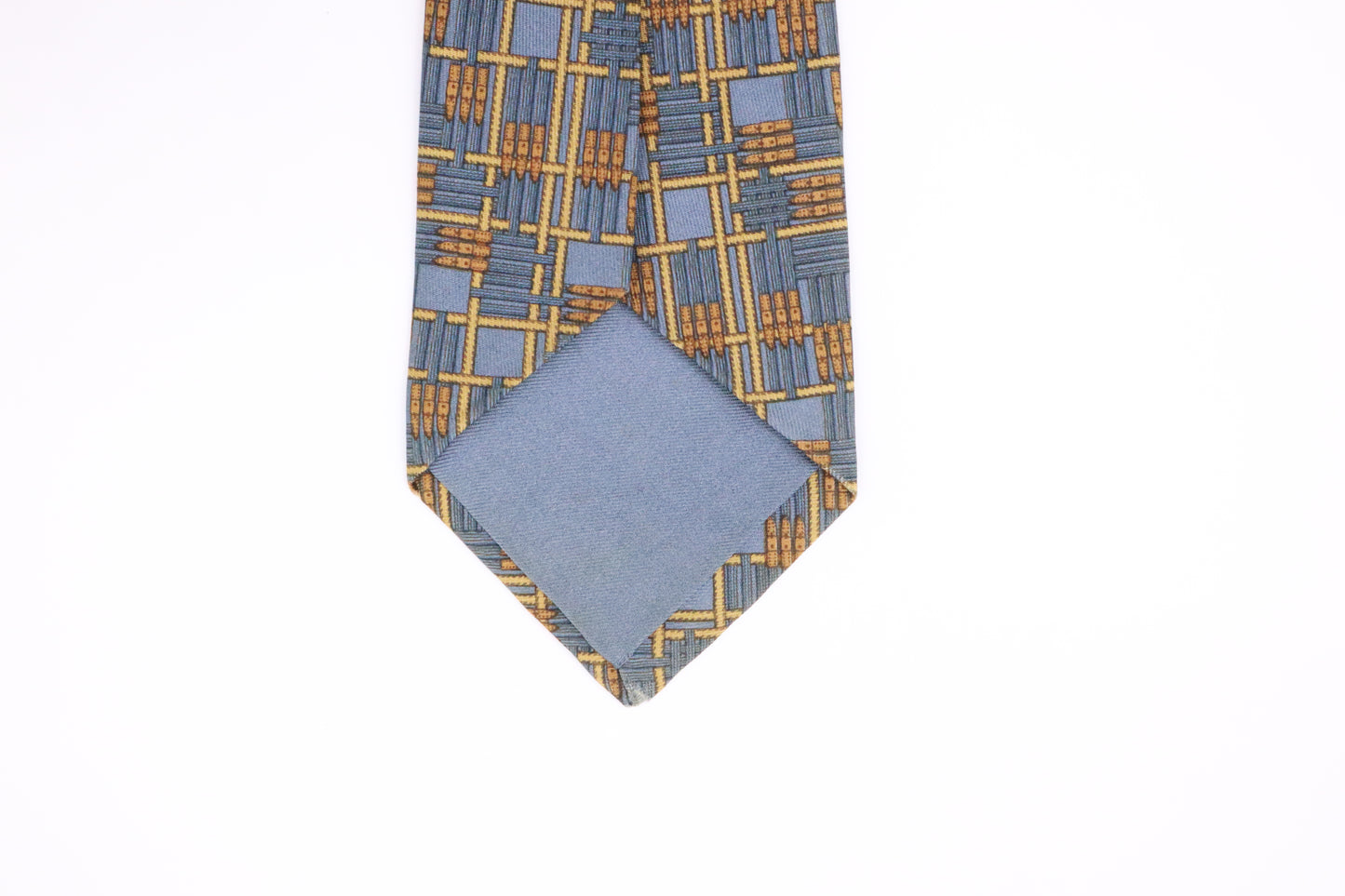 Hermes Tie in Blue and Yellow Silk