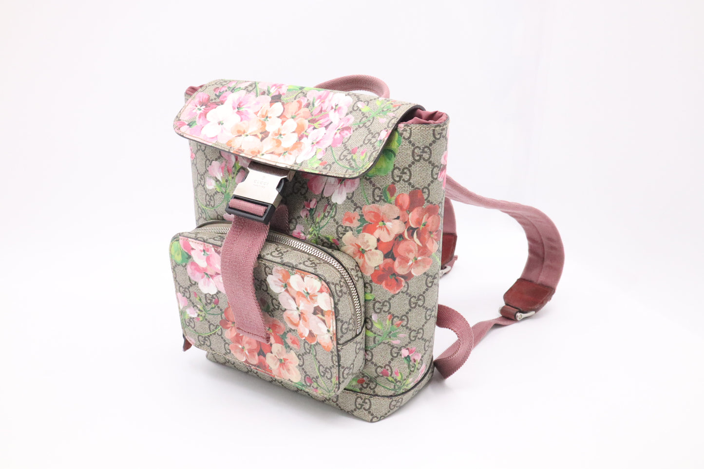 Gucci Blooms Backpack in GG Supreme Canvas