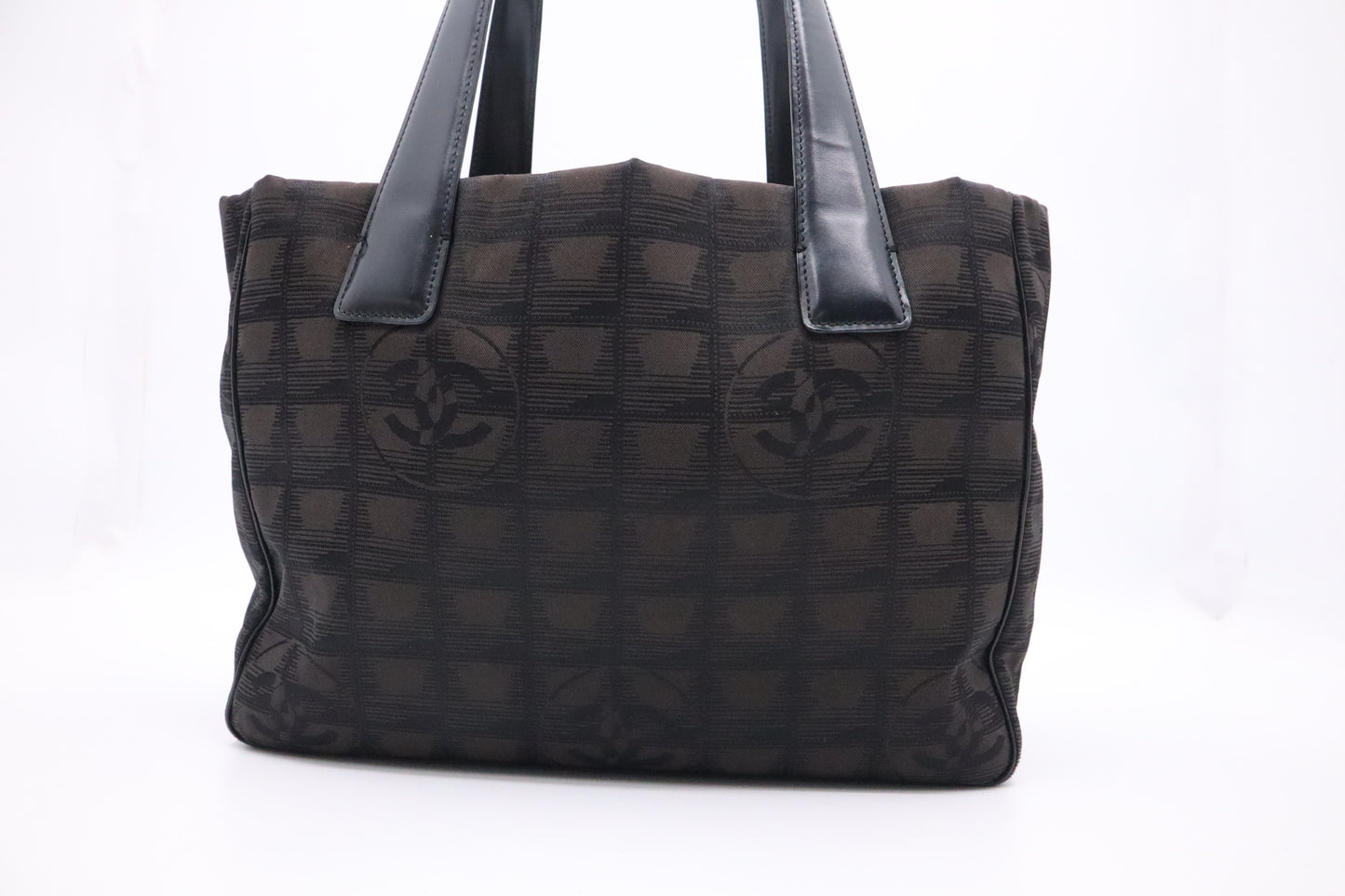 Chanel New Travel Line Tote Bag in Black Canvas