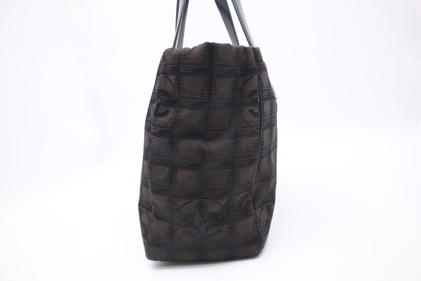 Chanel New Travel Line Tote Bag in Black Canvas