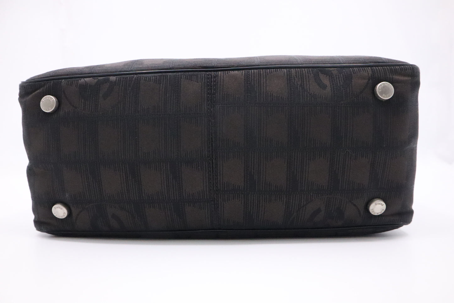 Chanel New Travel Line Tote Bag in Black Canvas