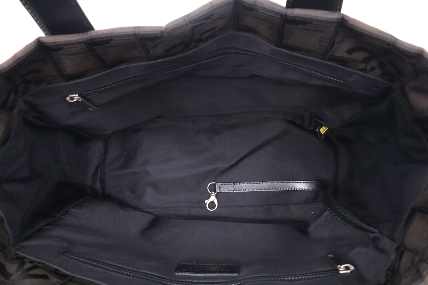Chanel New Travel Line Tote Bag in Black Canvas