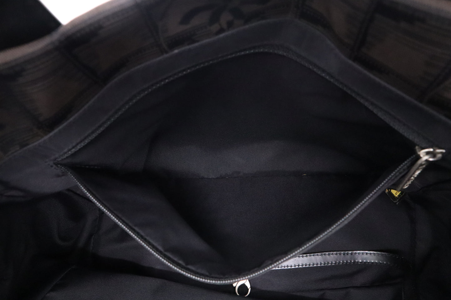 Chanel New Travel Line Tote Bag in Black Canvas