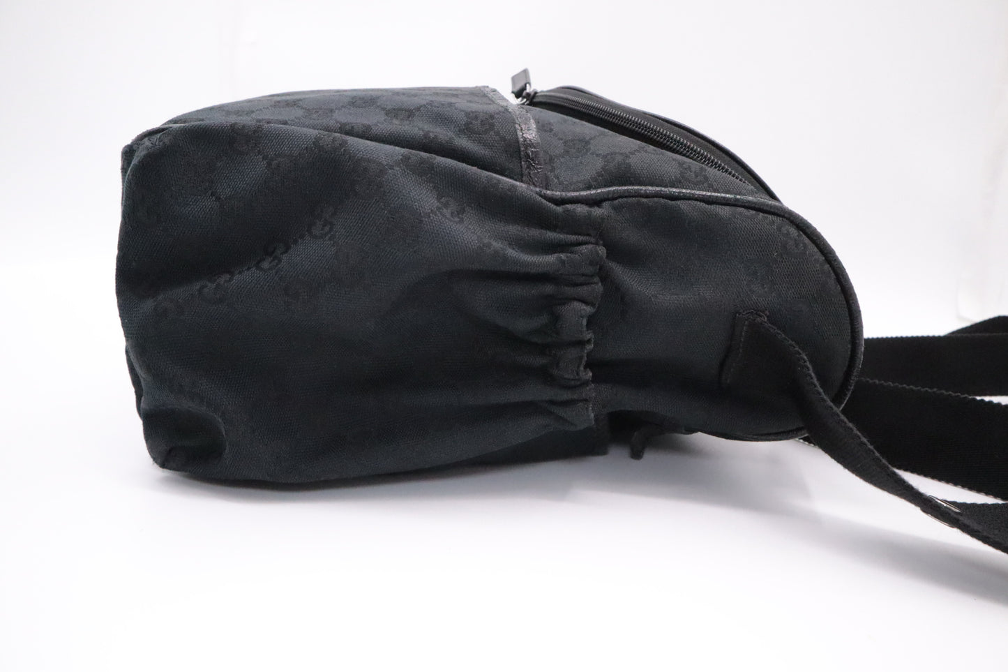 Gucci Diaper Bag in Black GG Canvas