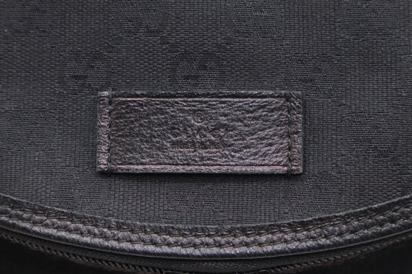Gucci Diaper Bag in Black GG Canvas