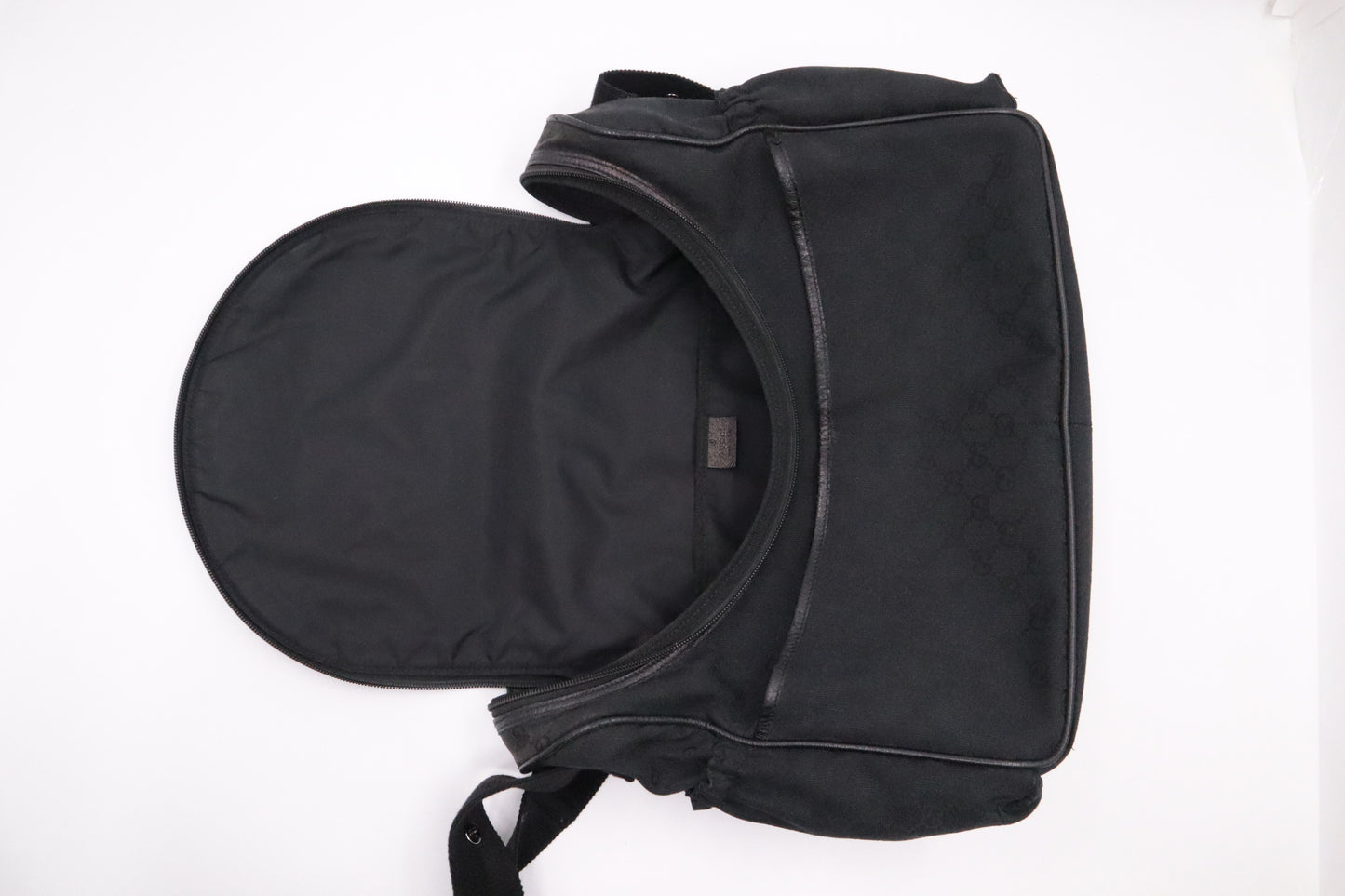Gucci Diaper Bag in Black GG Canvas
