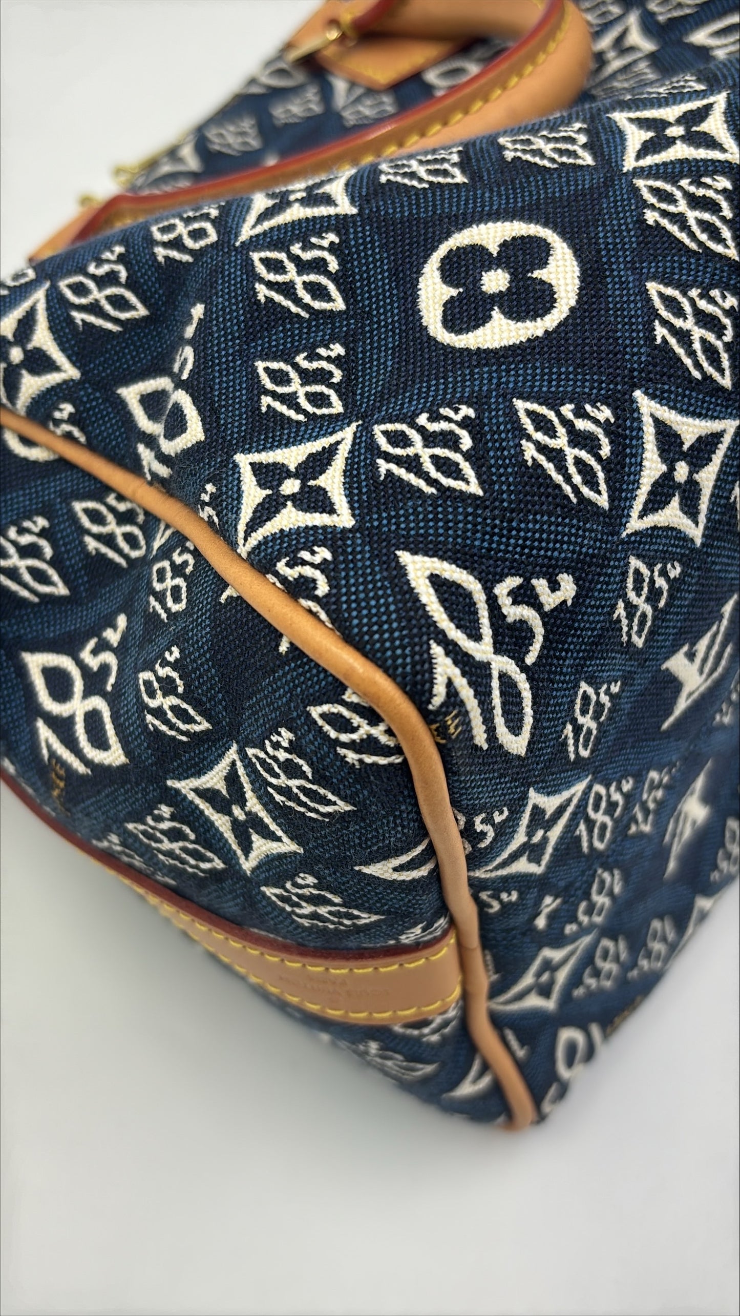 Louis Vuitton Speedy 25 Bandouliere in Blue "Since 1854" Canvas