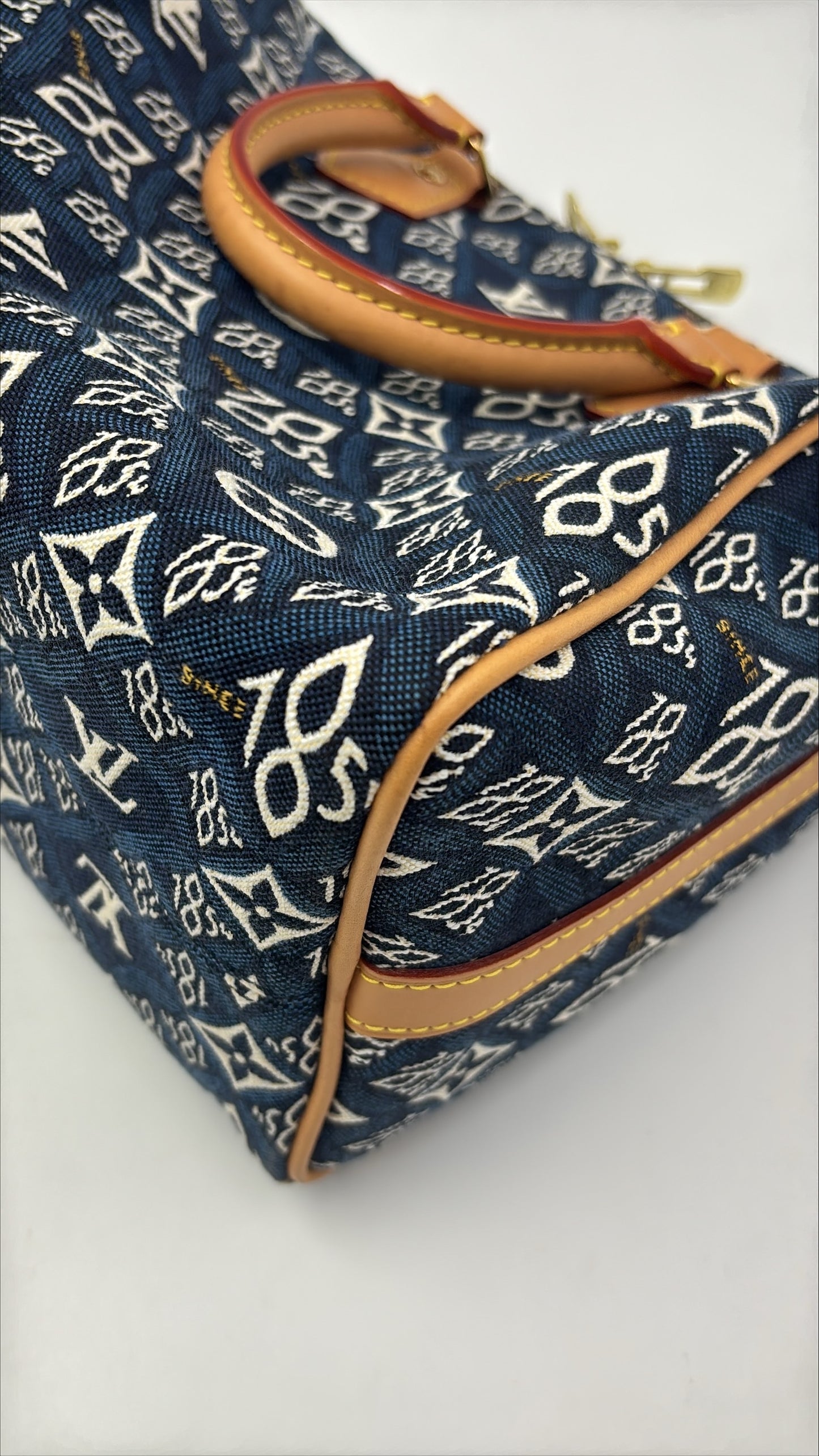 Louis Vuitton Speedy 25 Bandouliere in Blue "Since 1854" Canvas