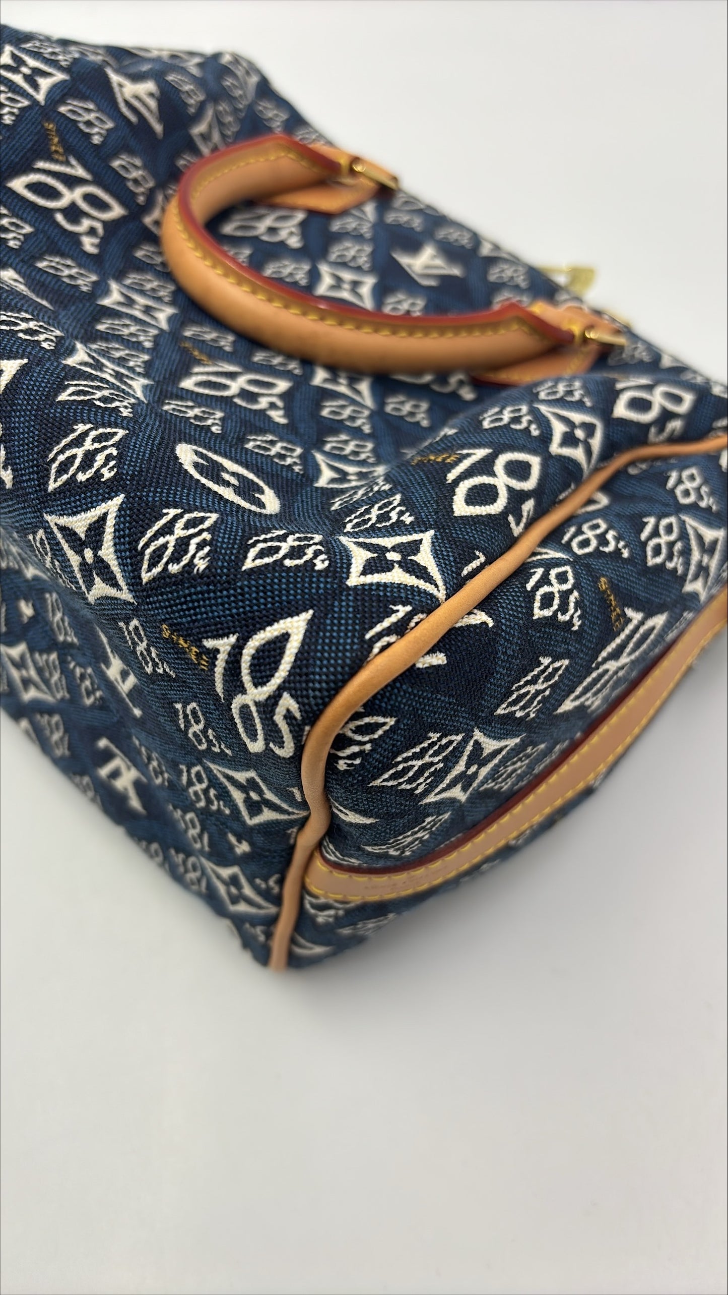 Louis Vuitton Speedy 25 Bandouliere in Blue "Since 1854" Canvas