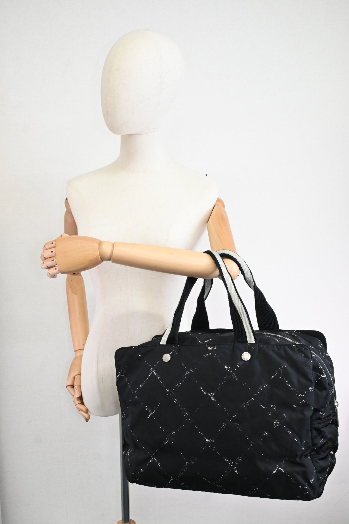 Chanel Travel Bag in Black Travel Line Canvas