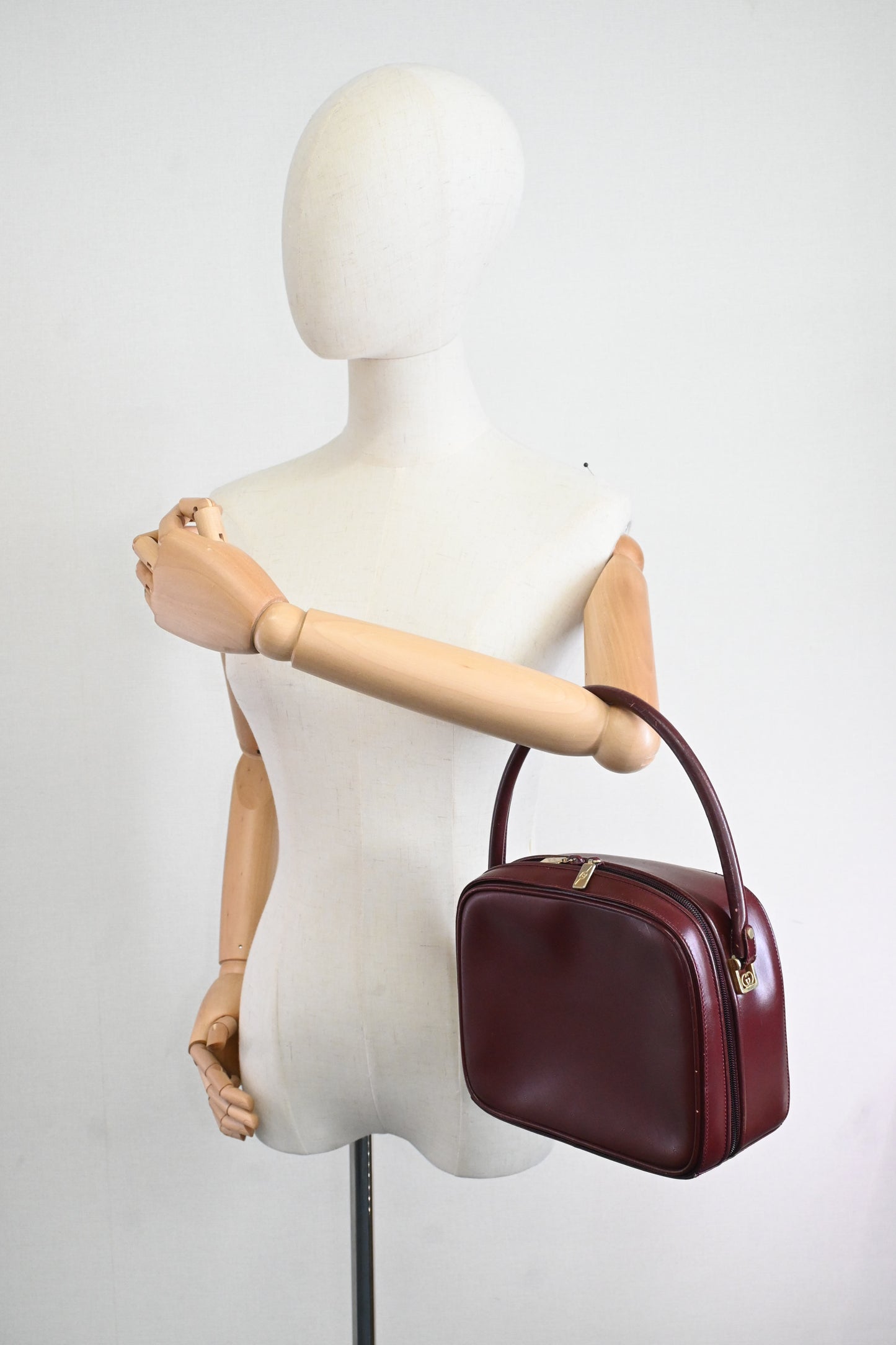 Gucci Handbag in Burgundy Leather