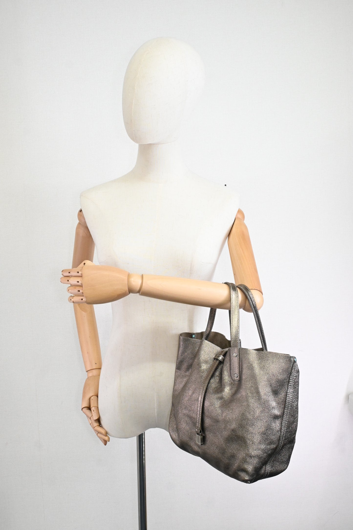 Tiffany & Co. Reversible Tote Bag in Pewter Leather