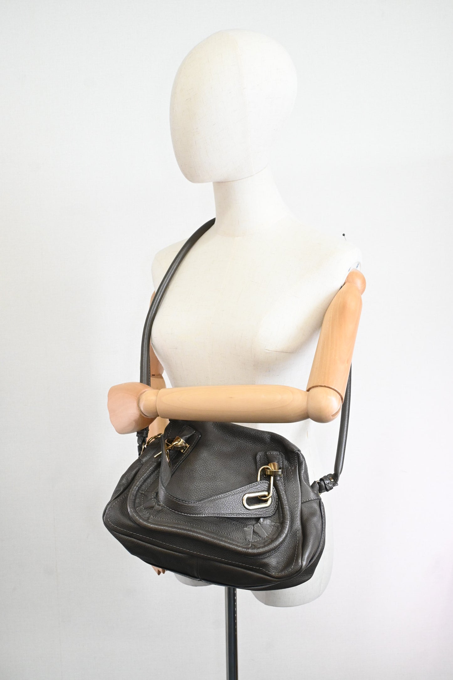 Chloe Small Paraty in Dark Brown Leather