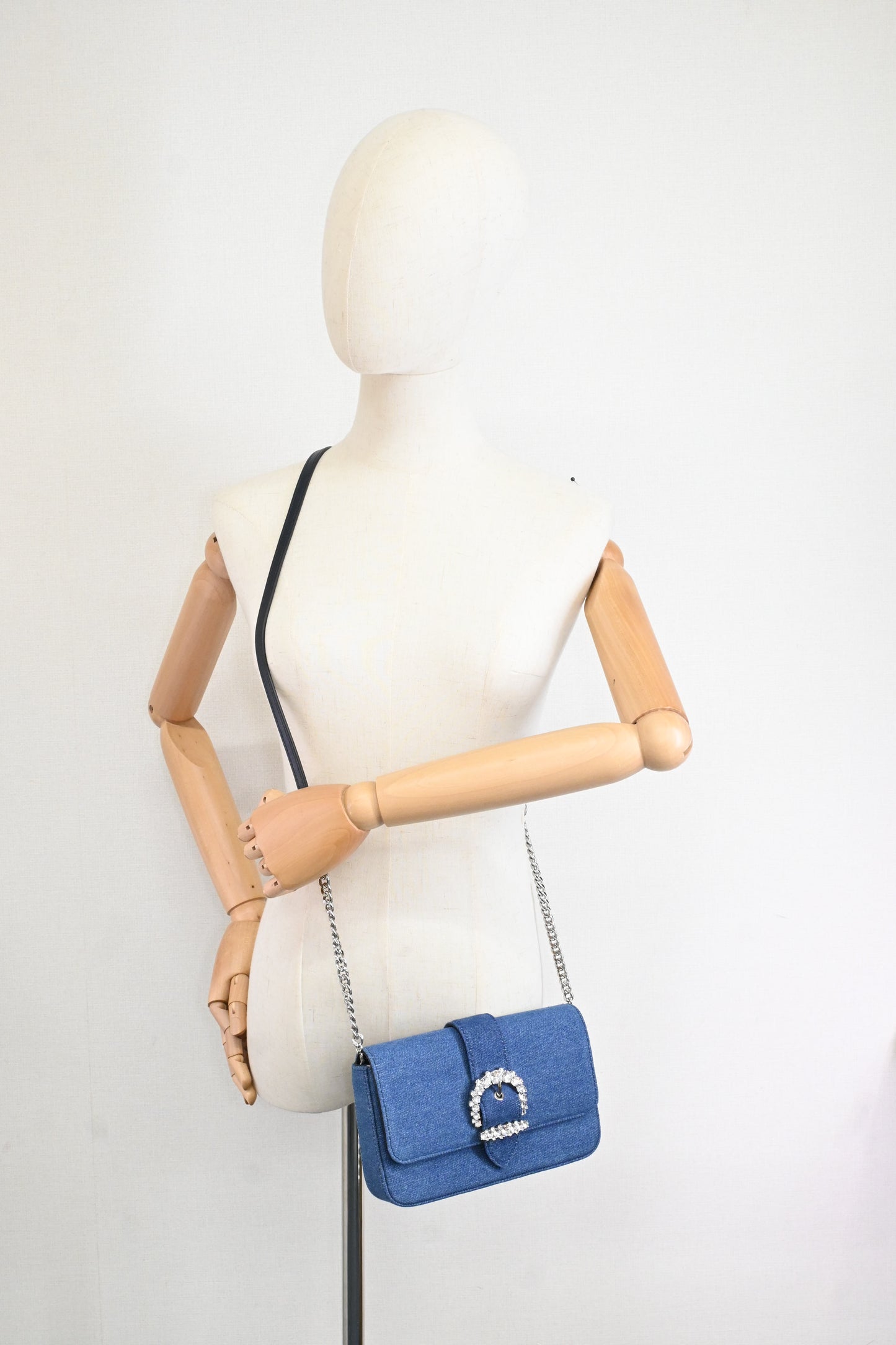 Jimmy Choo Cheri Shoulder Bag in Blue Denim