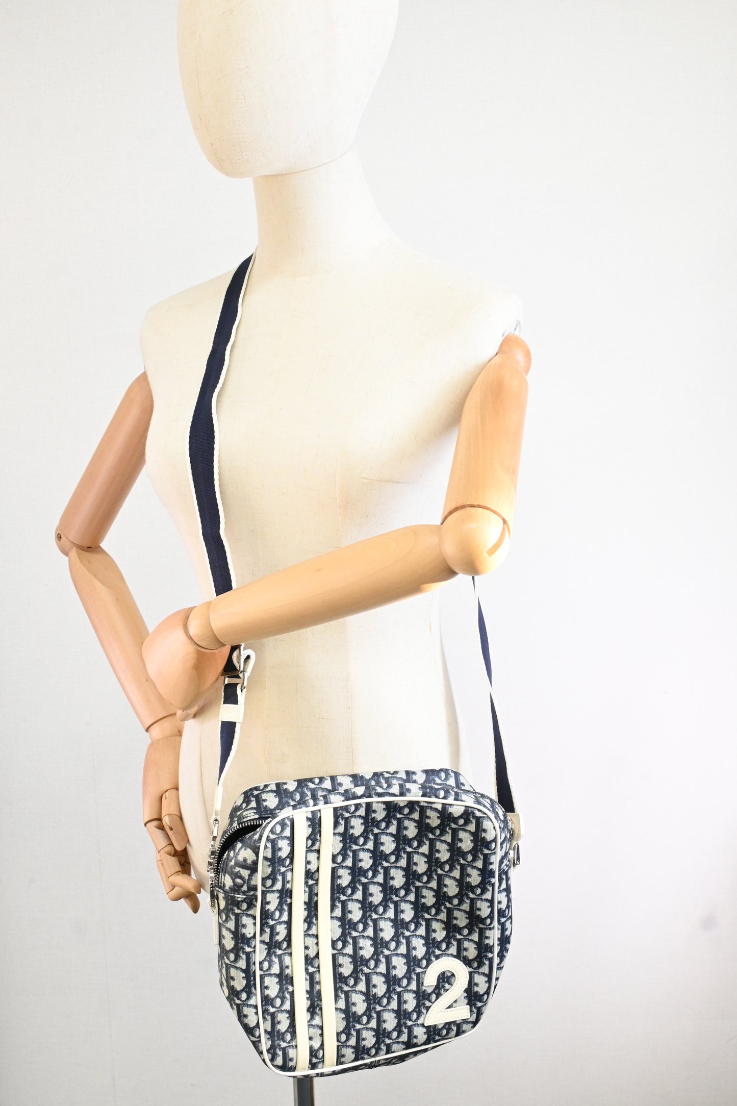Dior Crossbody in Blue Trotter Coated Canvas
