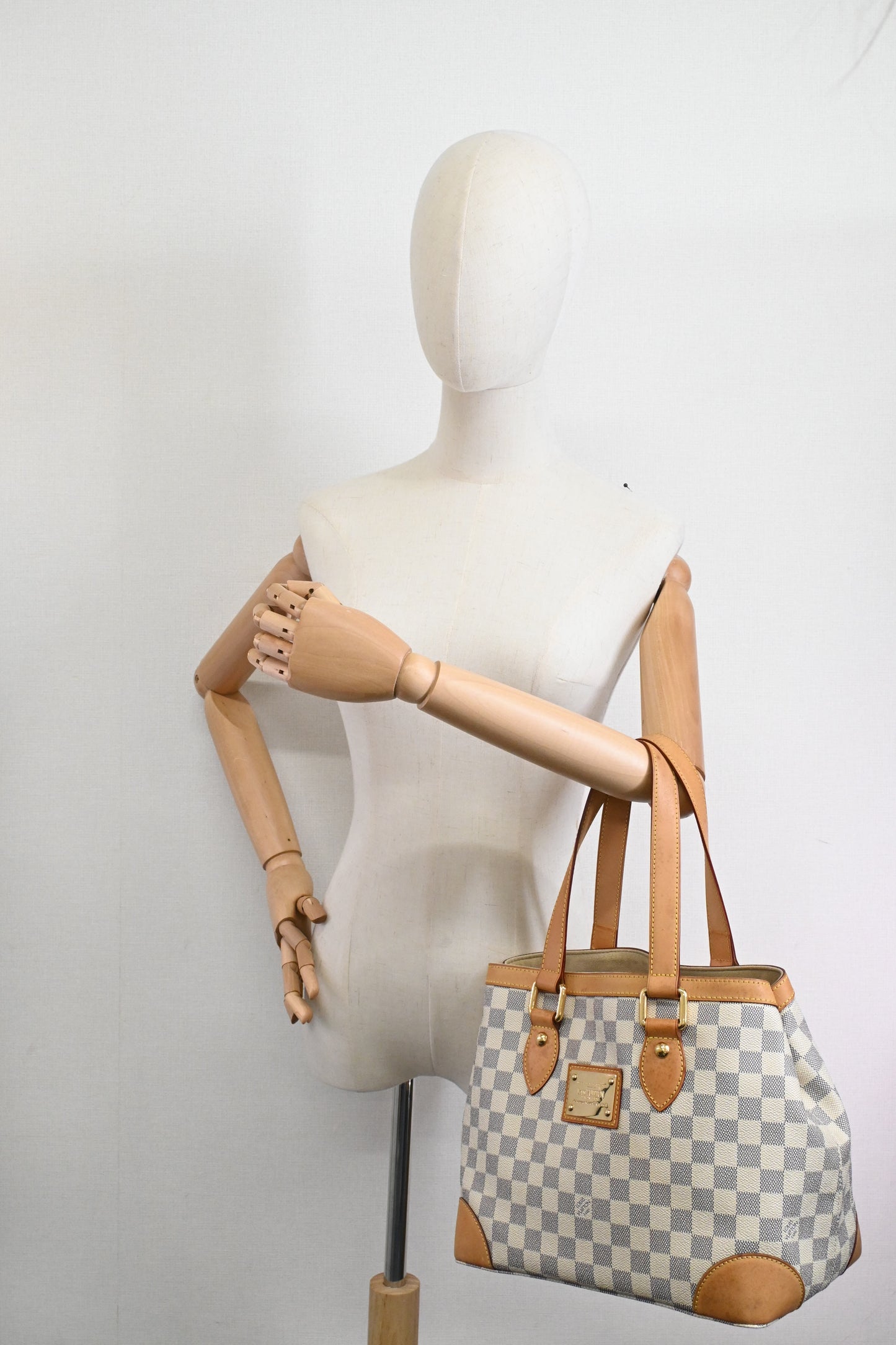 Louis Vuitton Hampstead PM in Damier Azur Canvas