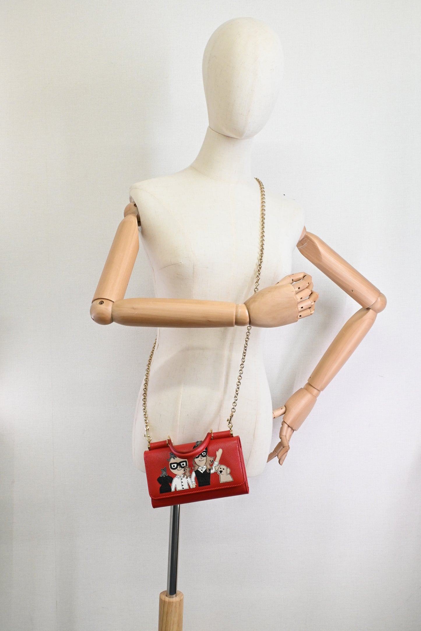 Dolce & Gabbana Miss Sicily Bag in Red Leather with DG Family Patch