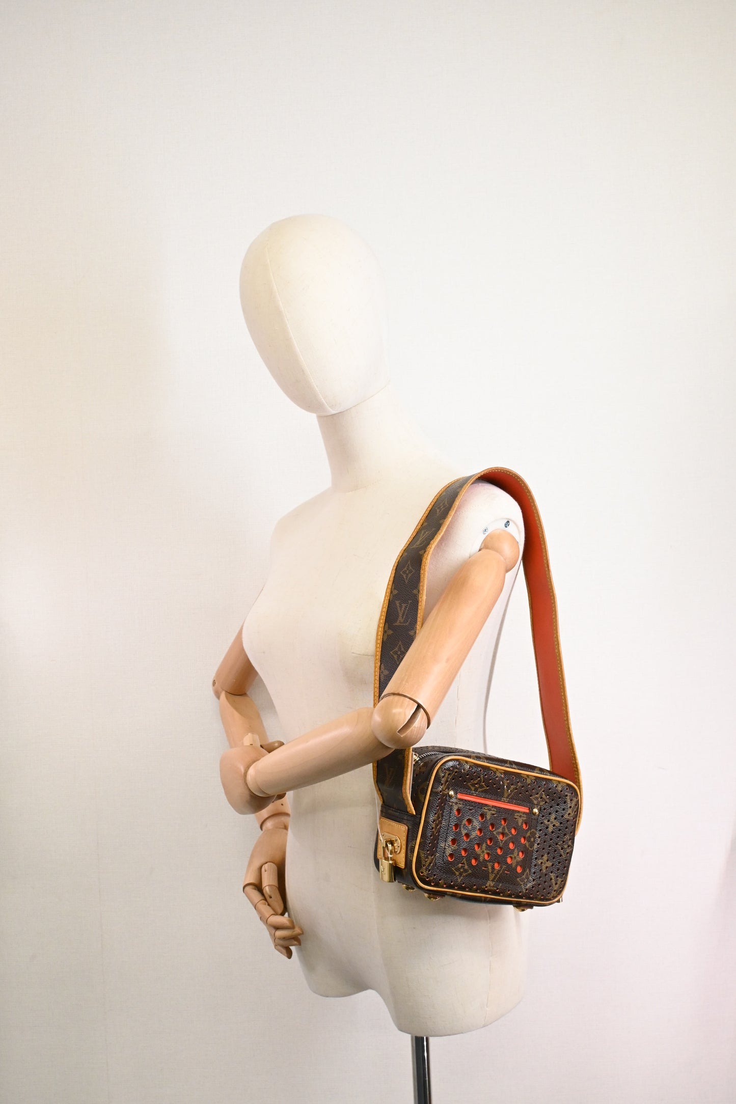 Louis Vuitton Mini Trocadero in Orange Perforated Monogram Canvas