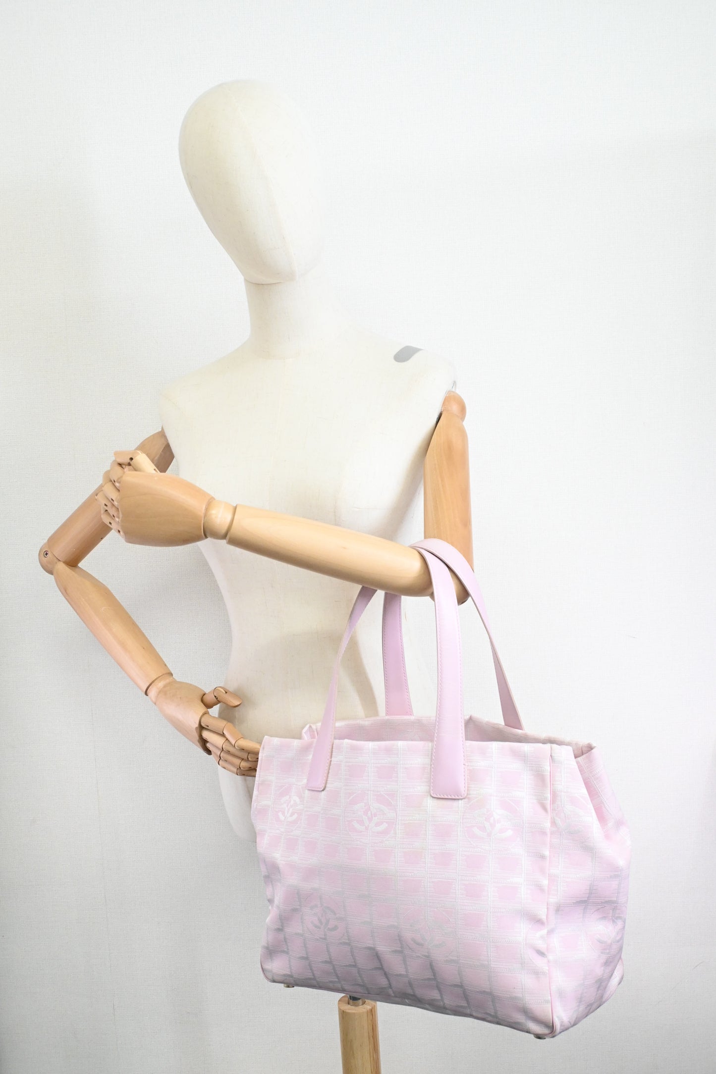 Chanel New Travel Line Tote in Pink Canvas