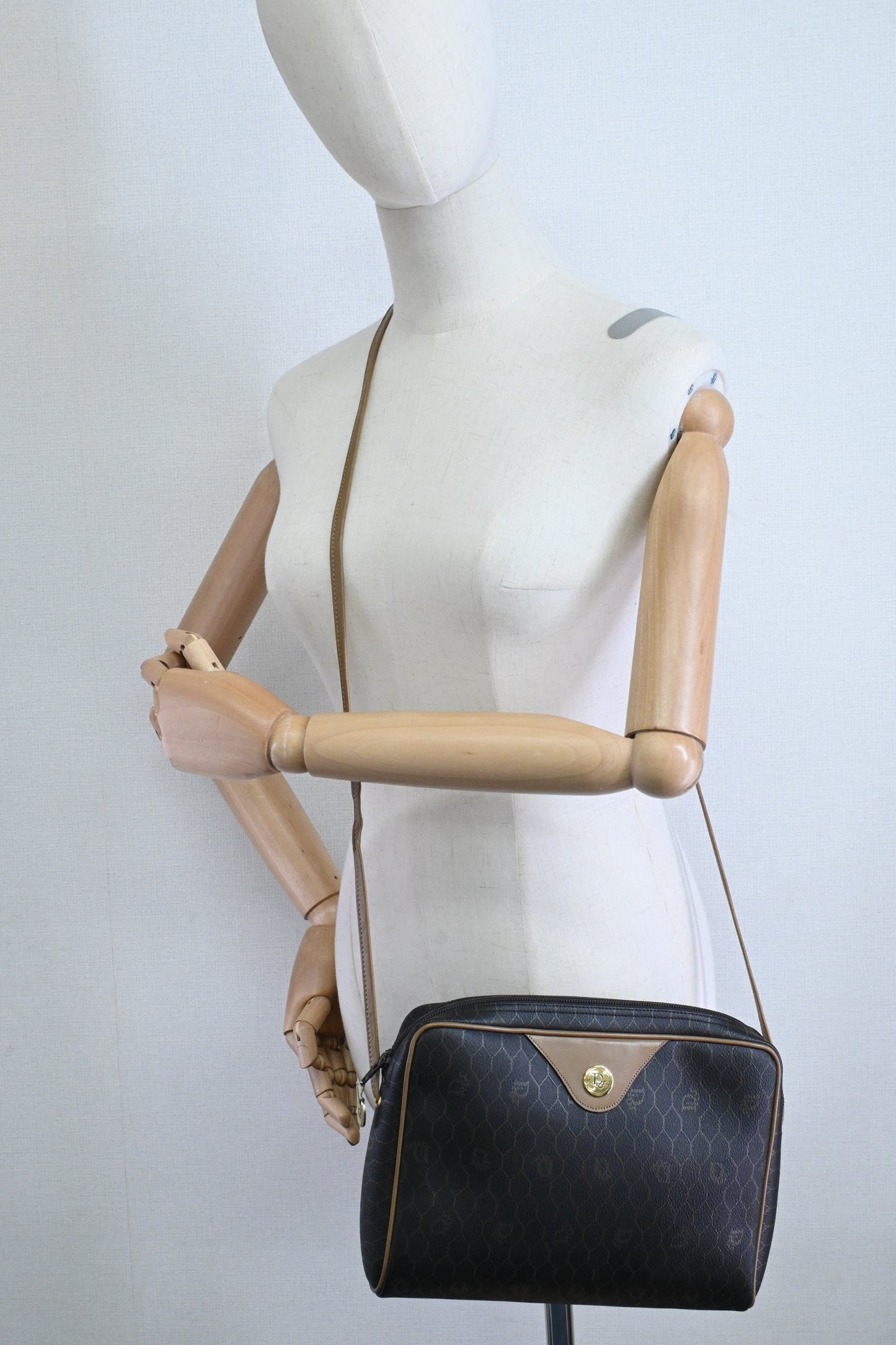 Dior Crossbody Bag in Black Honeycomb Coated Canvas
