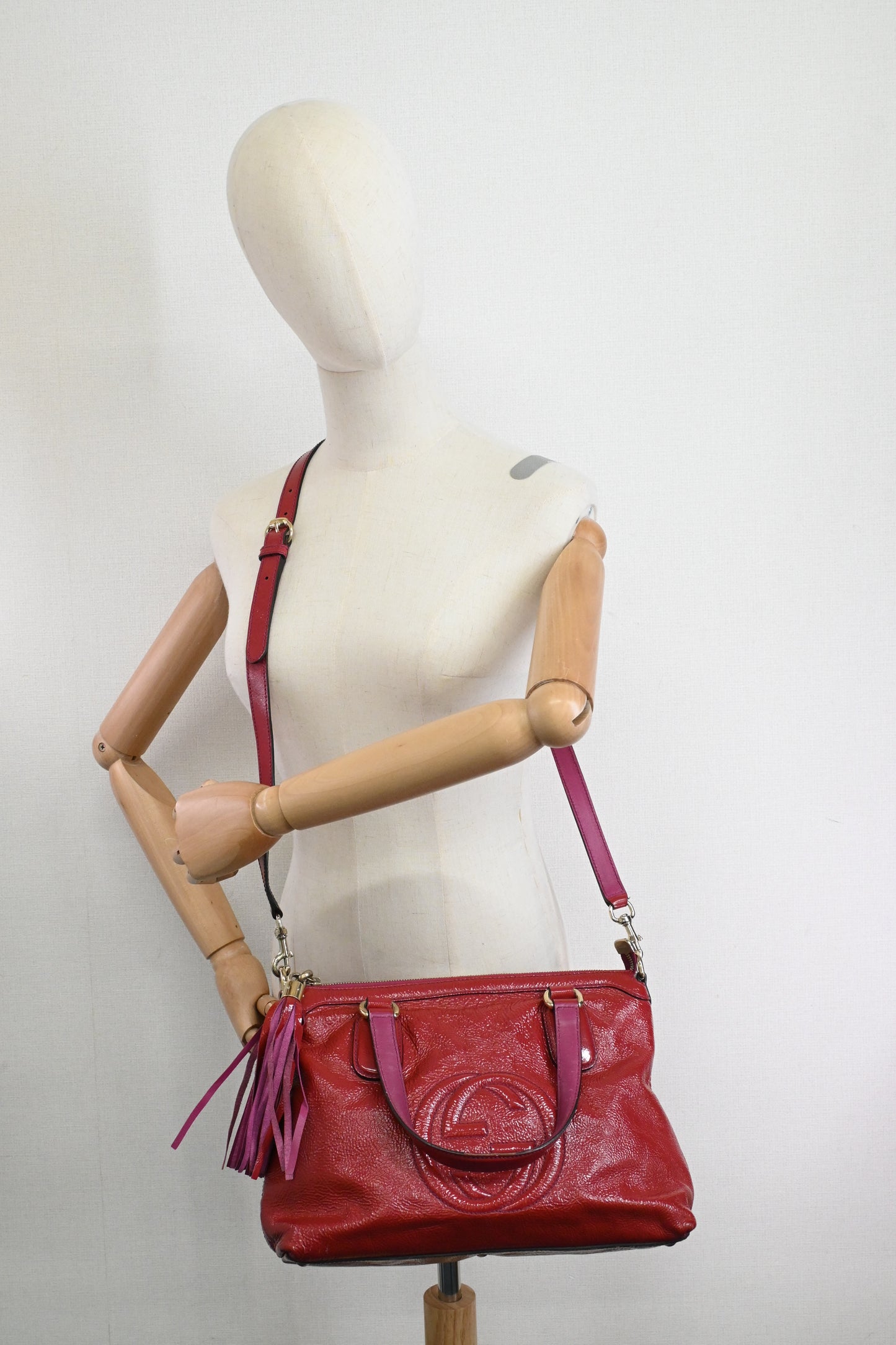 Gucci Soho 2way Bag in Red Patent Leather