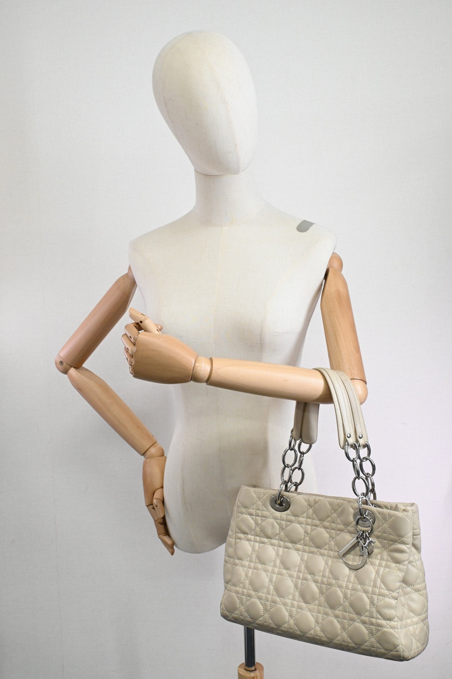 Dior Soft Lady Dior in Cream Leather