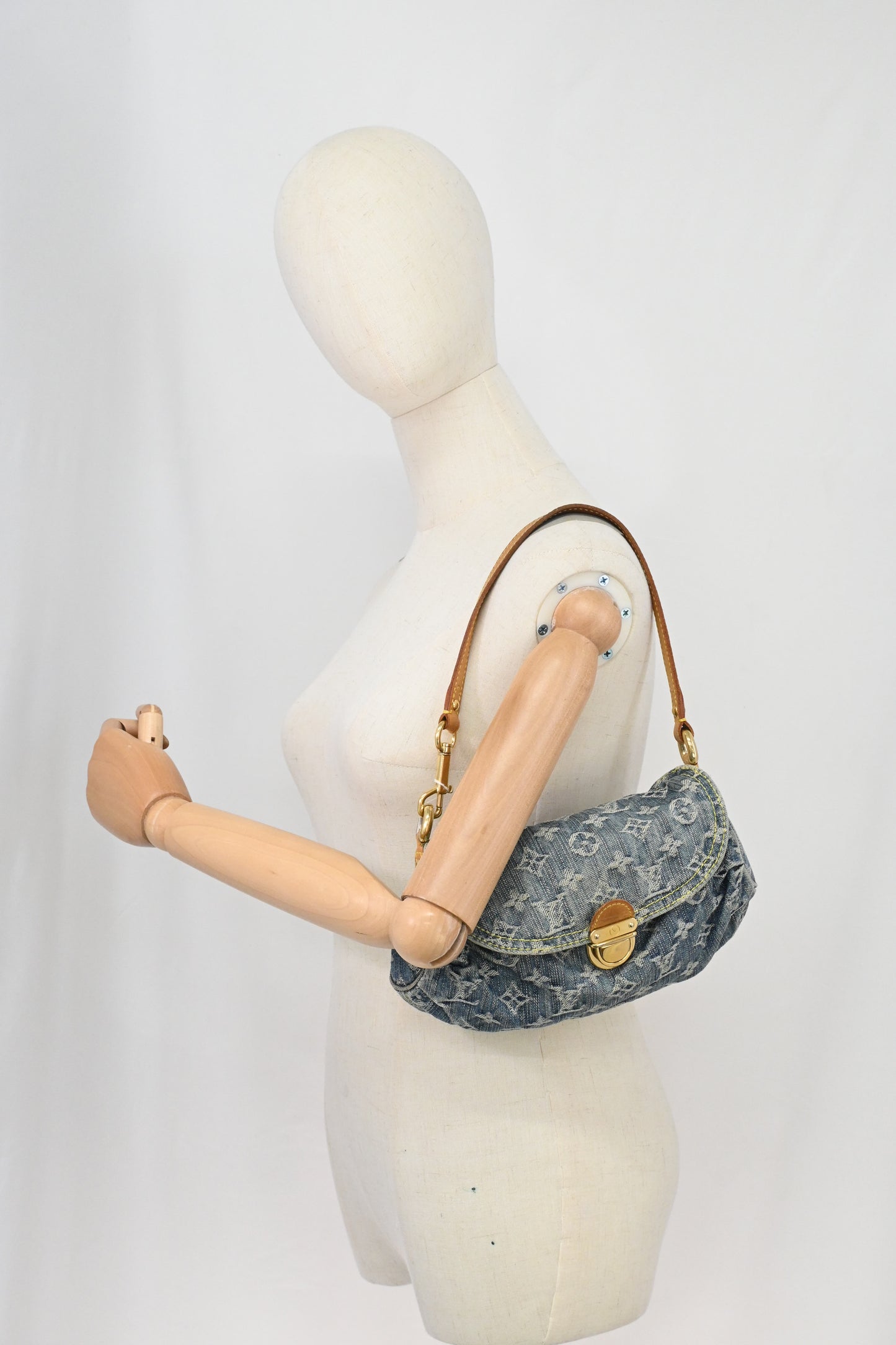 Louis Vuitton Mini Pleaty in Blue Denim Canvas