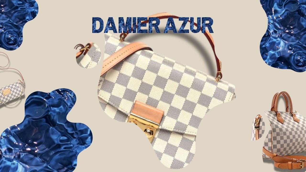 LOUIS VUITTON アズール Louis Vuitton Damier Azur Keepall Bandouliere 55 Duffle with Strap