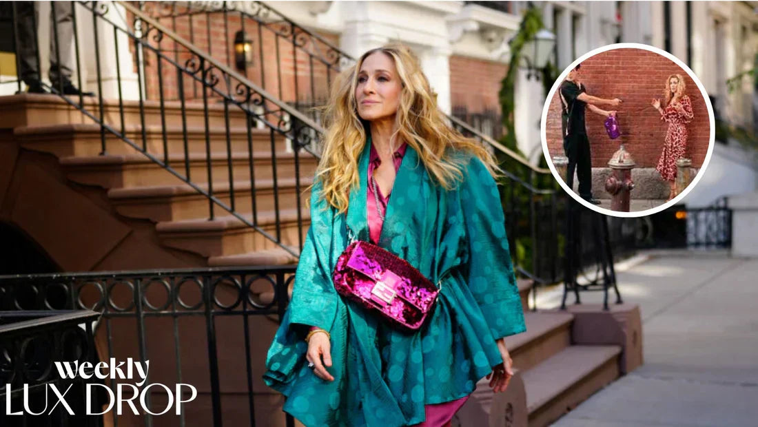 Carrie Bradshaw holding Fendi Baguette 