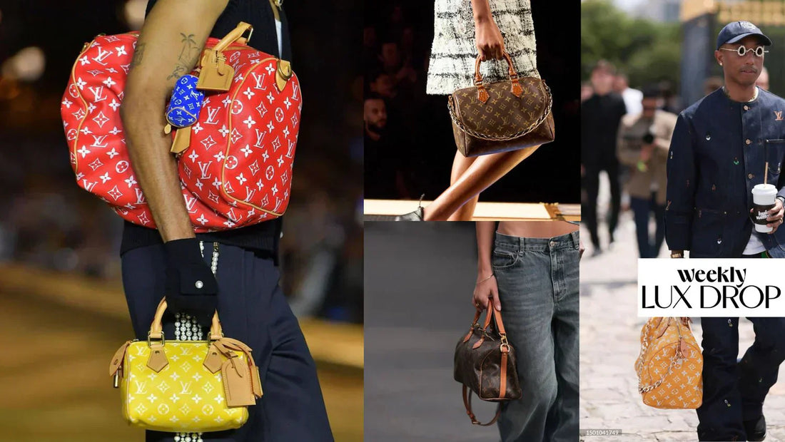 People holding Louis Vuitton Speedy Bags 