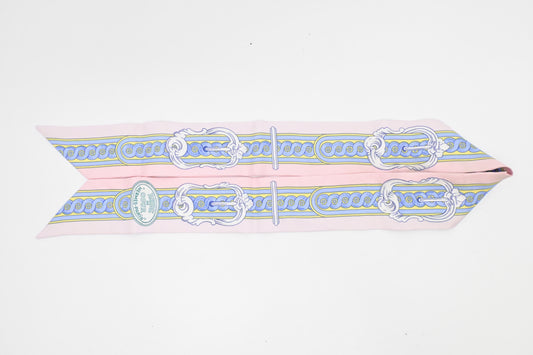 Hermes 'Bride de Cour' Twilly in Pink Silk