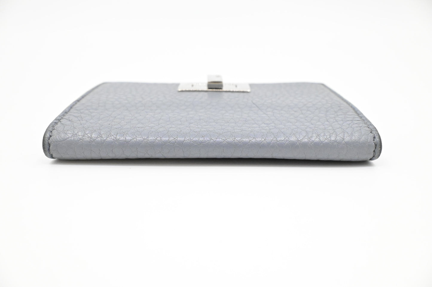 Fendi Peekaboo Mini Wallet in Light Blue Leather