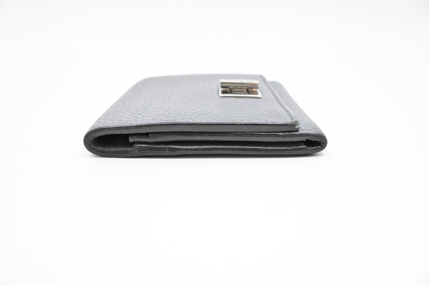 Fendi Peekaboo Mini Wallet in Light Blue Leather