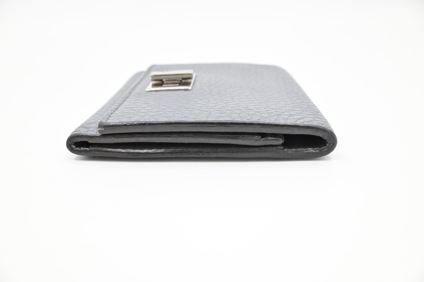 Fendi Peekaboo Mini Wallet in Light Blue Leather