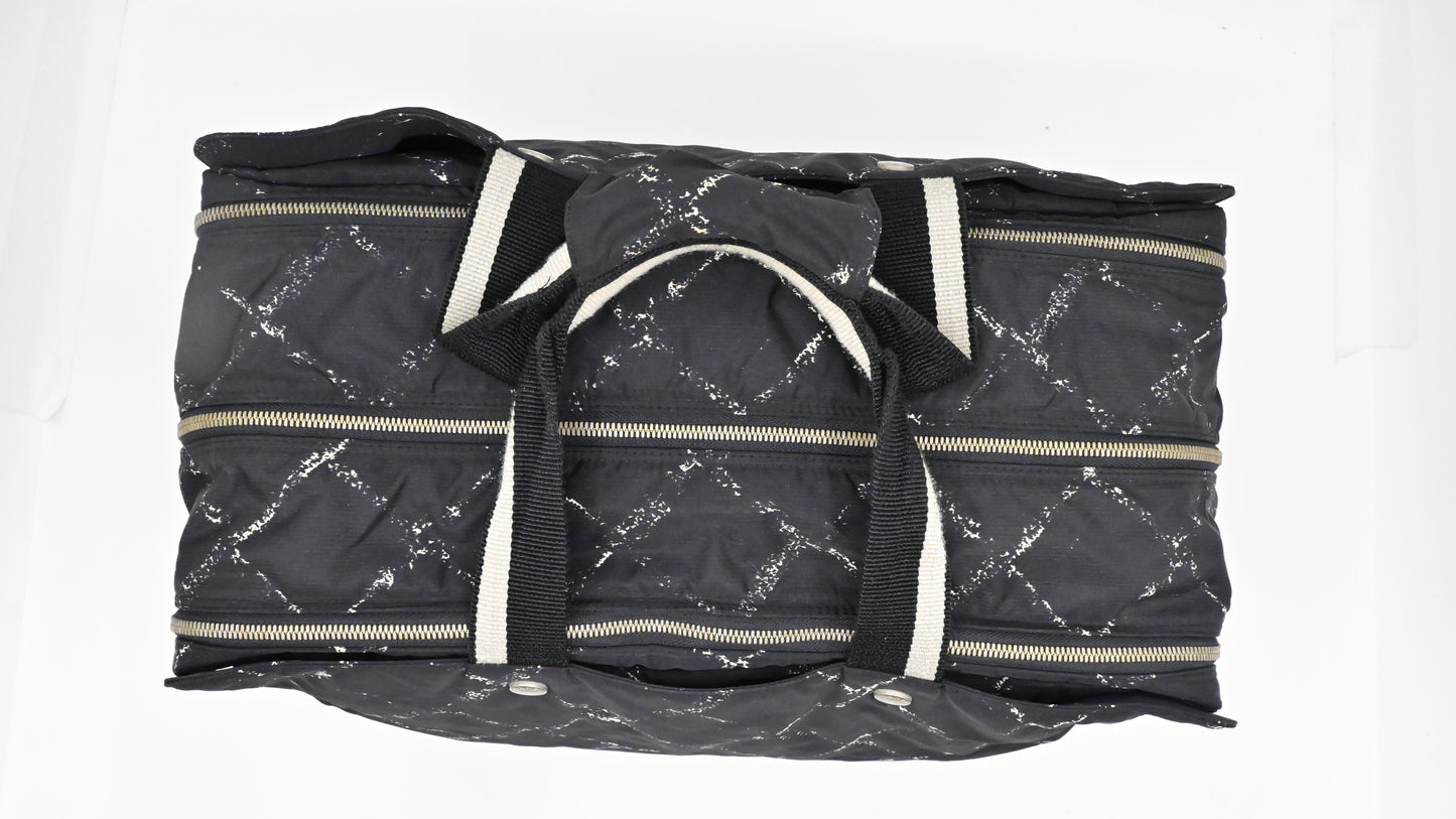 Chanel Travel Line Travel Bag in Black Nylon