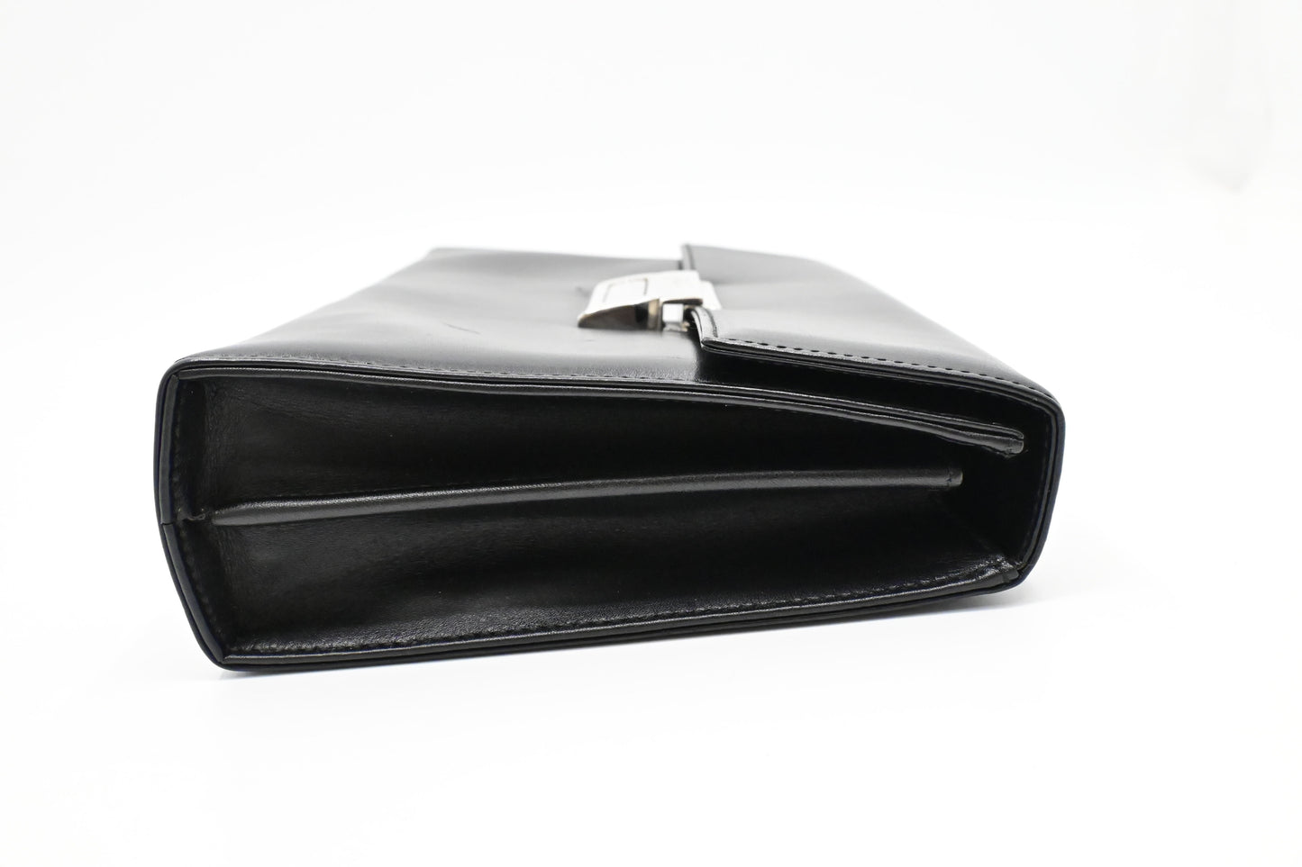 Ferragamo Wristlet in Black Leather