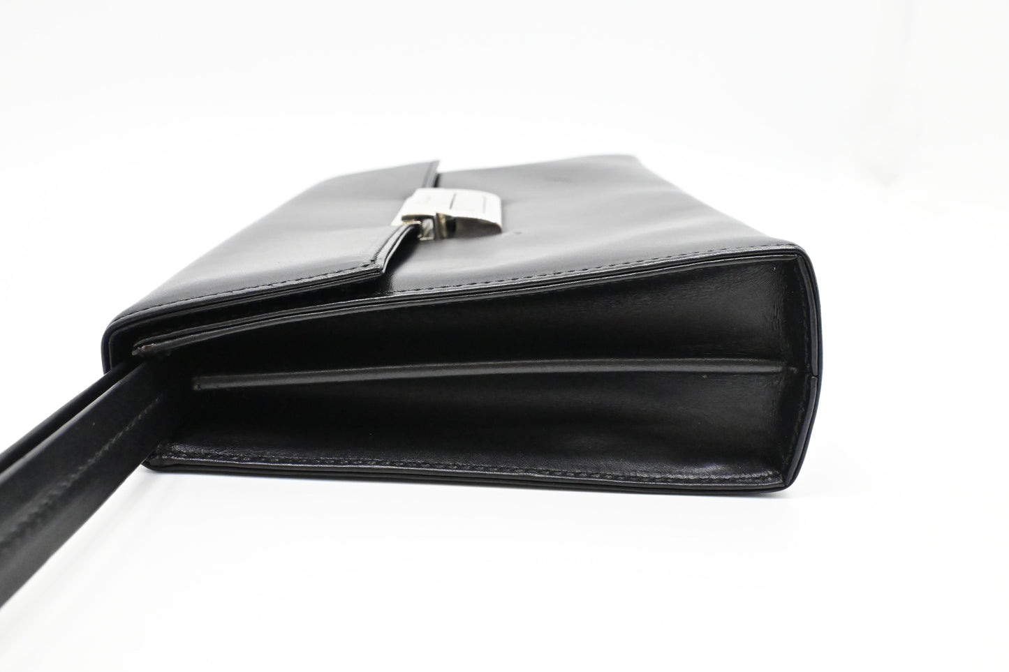 Ferragamo Wristlet in Black Leather