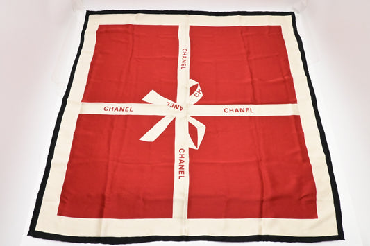 Chanel Scarf in Red Silk