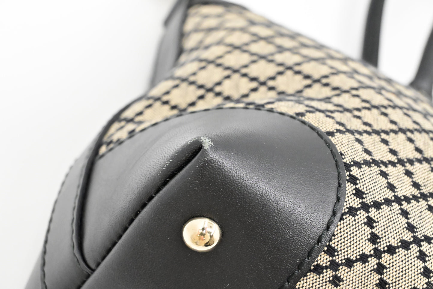 Gucci Boston Bag in Black Diamante Canvas