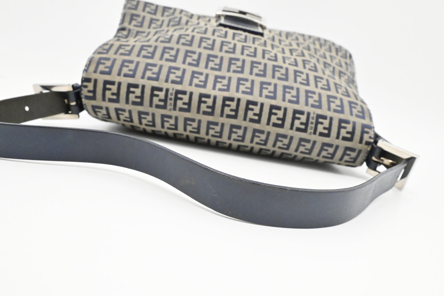 Fendi Mama Baguette in Navy Zucca Canvas