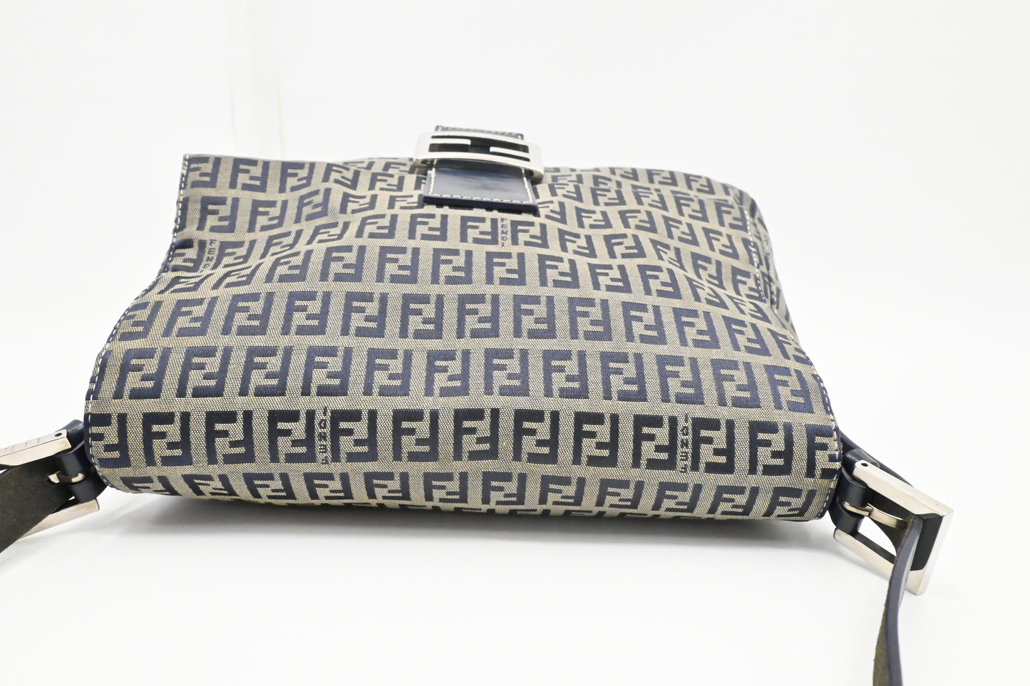 Fendi Mama Baguette in Navy Zucca Canvas